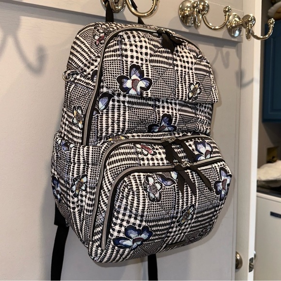Vera Bradley Handbags - Vera Bradley Bedford Plaid Baby Bag Backpack in Performance Twill